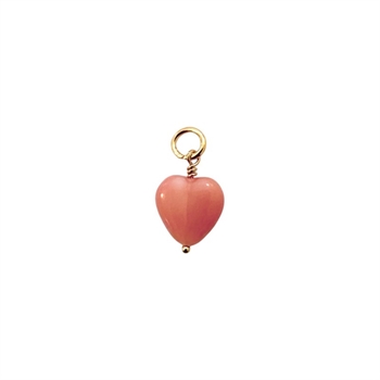 Pico Copenhagen - French Heart Pendant Vedhæng, Coral
